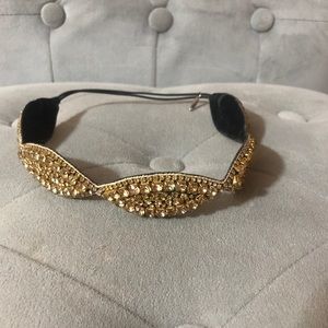 Pink pewter gold headband